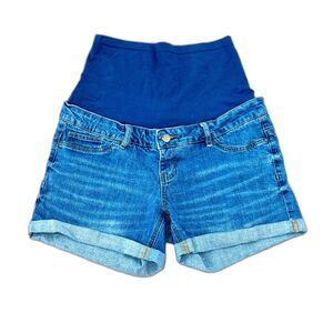 Bandia Cuffed Maternity Jean Shorts - Women's size 10